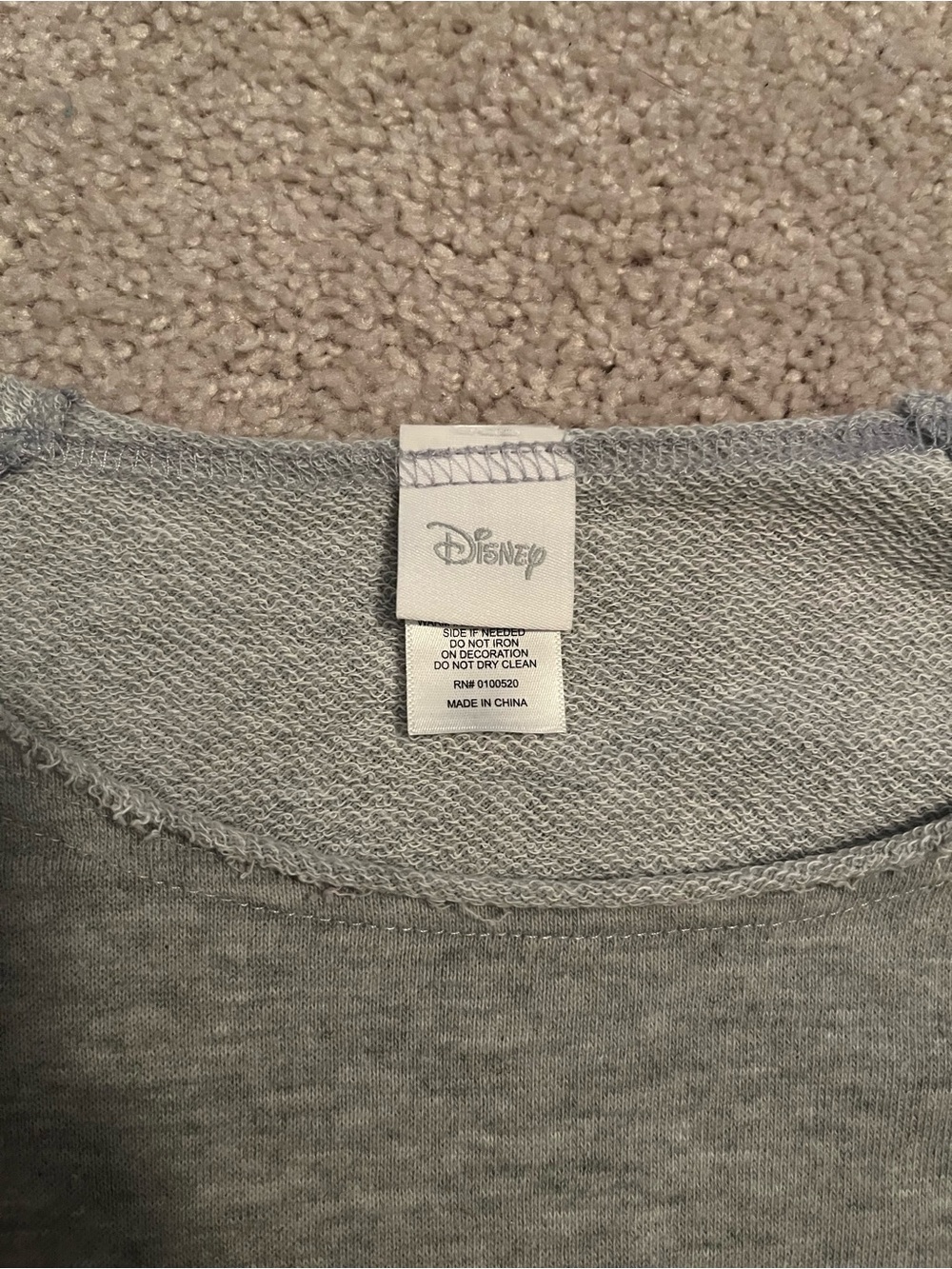 Disney Gray Sweatshirt with Black and Gold Sequin Minnie Accent - Picture 3 of 7